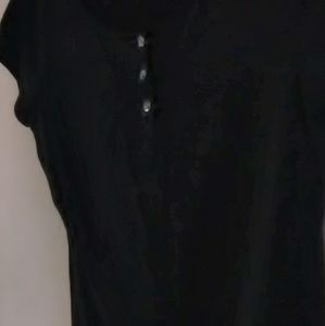 Sexy scoop neck T-shirt with three large crystals